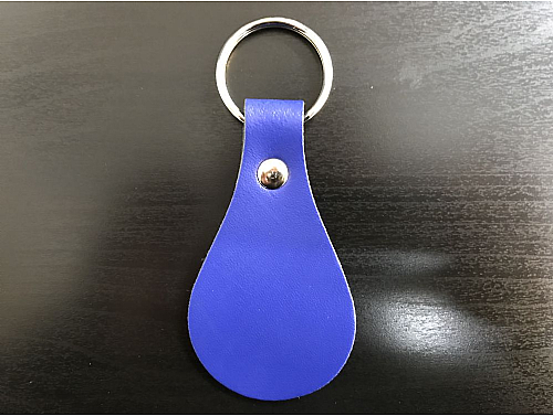 Royal Blue - Real Leather Key Fob - Pear Drop